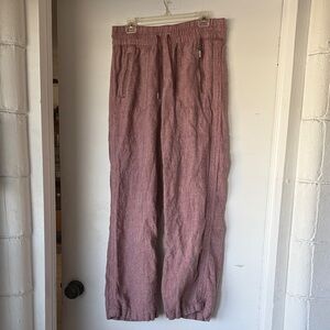 Athleta Women's Linen Trousers - Mauve